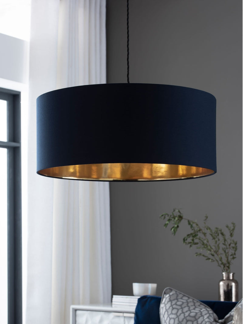 Next Champagne Gold Rico Easy Fit Drum Ceiling Light Shade