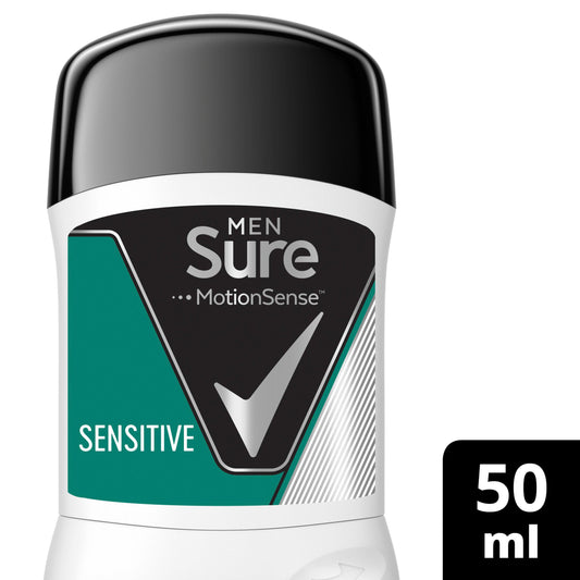 Sure Men Anti-Perspirant Stick Deodorant, Sensitive 50ml GOODS Sainsburys   
