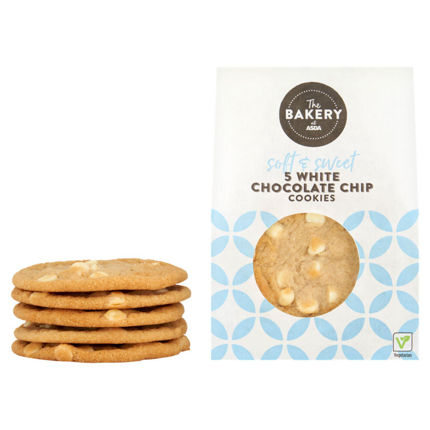 The BAKERY at ASDA 5 White Chocolate Chip Cookies