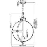 Feiss Adams 4 light pendant chandelier in 2 finishes - British product