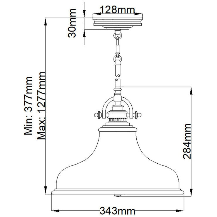 Quoizel Emery pendant light Imperial Silver, UK version