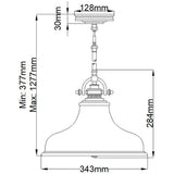 Quoizel medium pendant light in three finishes (British brand)