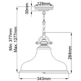 Quoizel Emery pendant light Imperial Silver, UK version