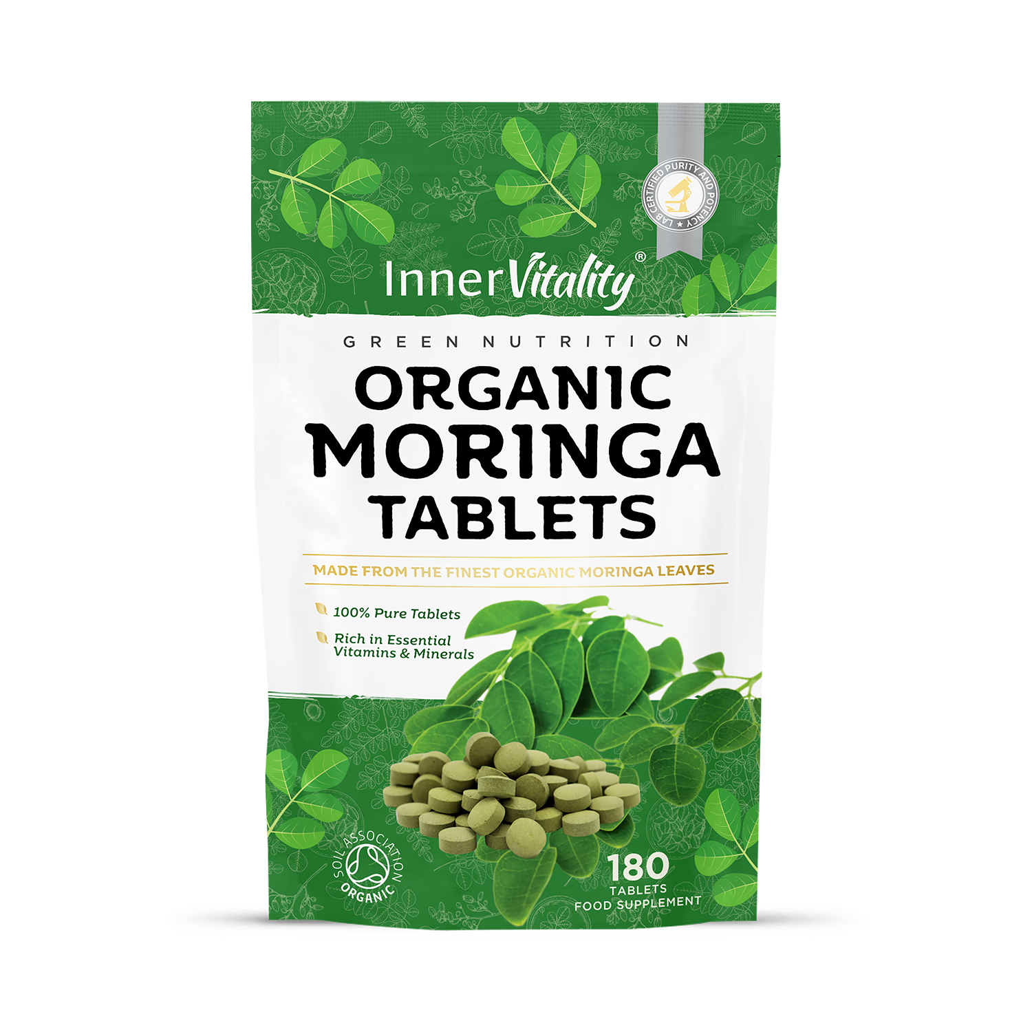 Inner Vitality organic moringa tablets 180 count - British product