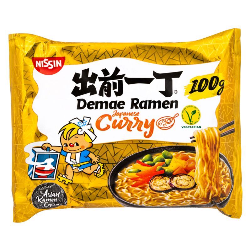 Nissin Demae Ramen Japanese Curry instant noodles, imported from the UK
