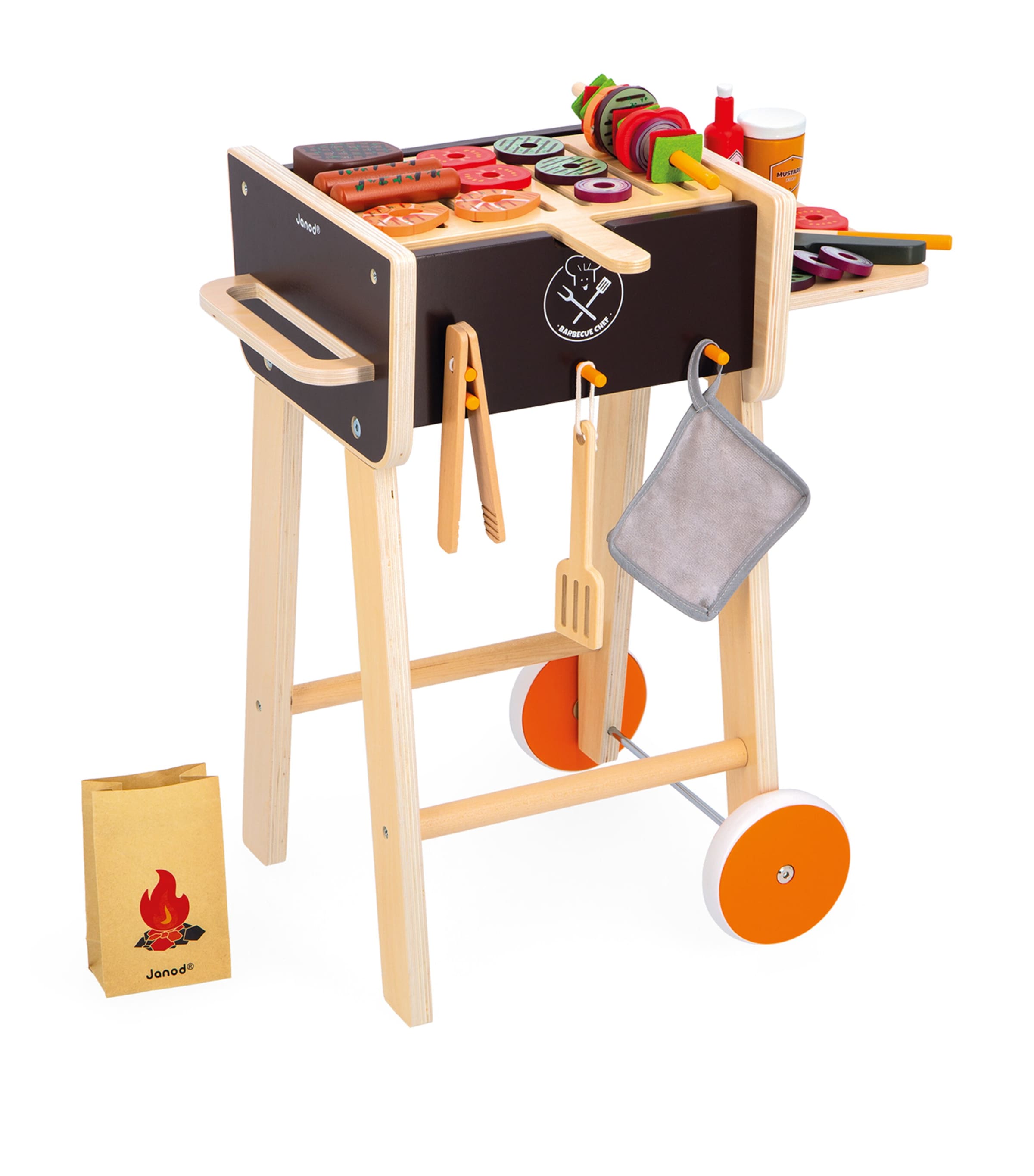 Janod wooden barbeque set, UK version