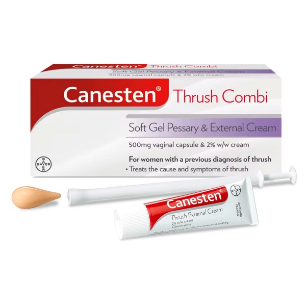 Canesten Thrush Combi Soft Gel Pessary & External Cream 500mg GOODS Superdrug   