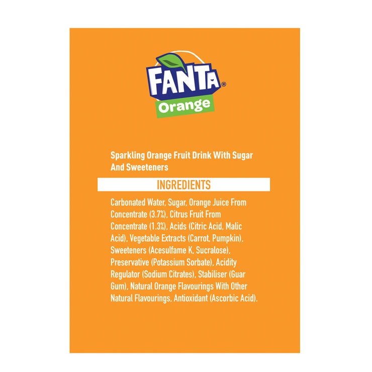 Fanta orange soda 330ml cans 24 pack, UK version