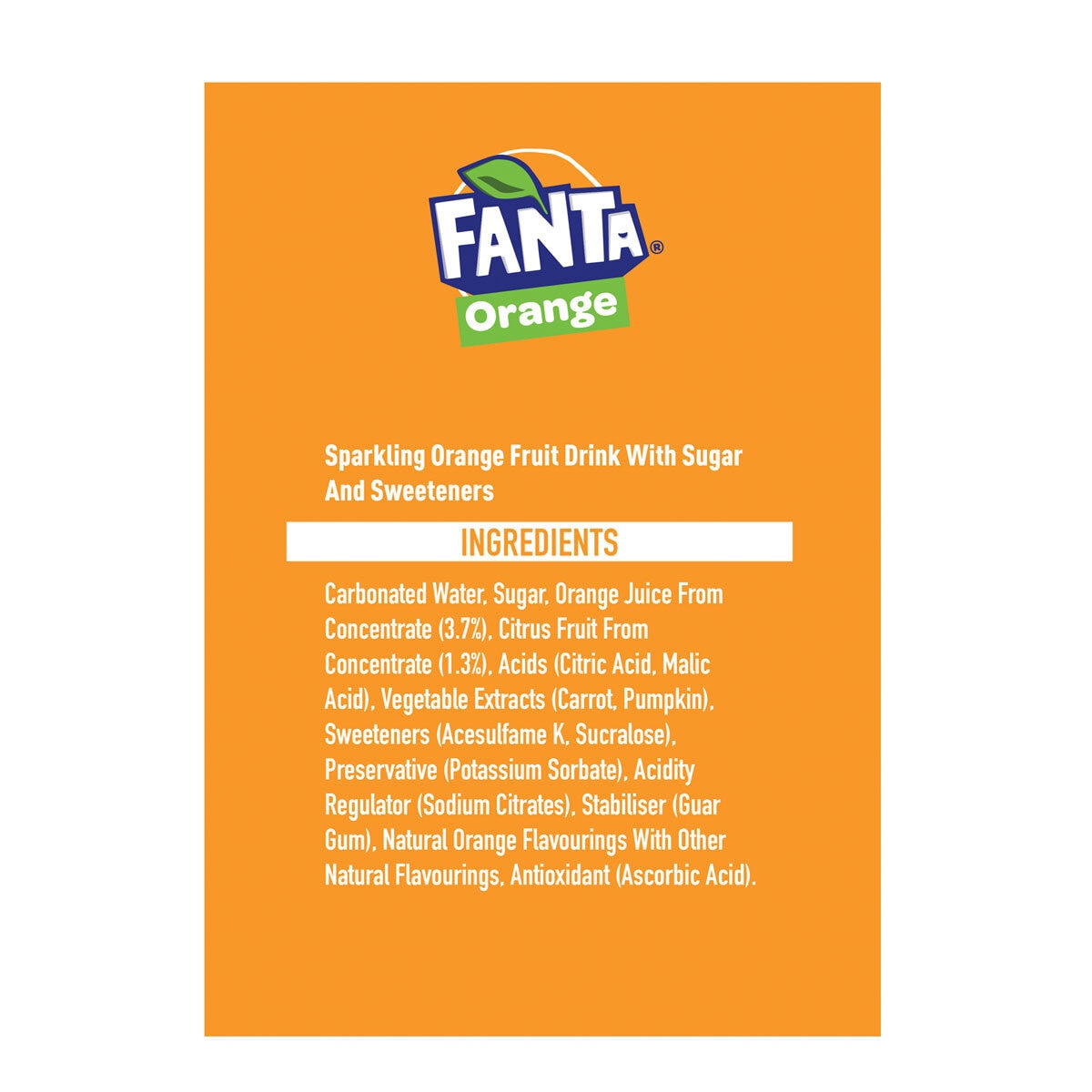 Fanta orange soda 330ml cans 24 pack, UK version