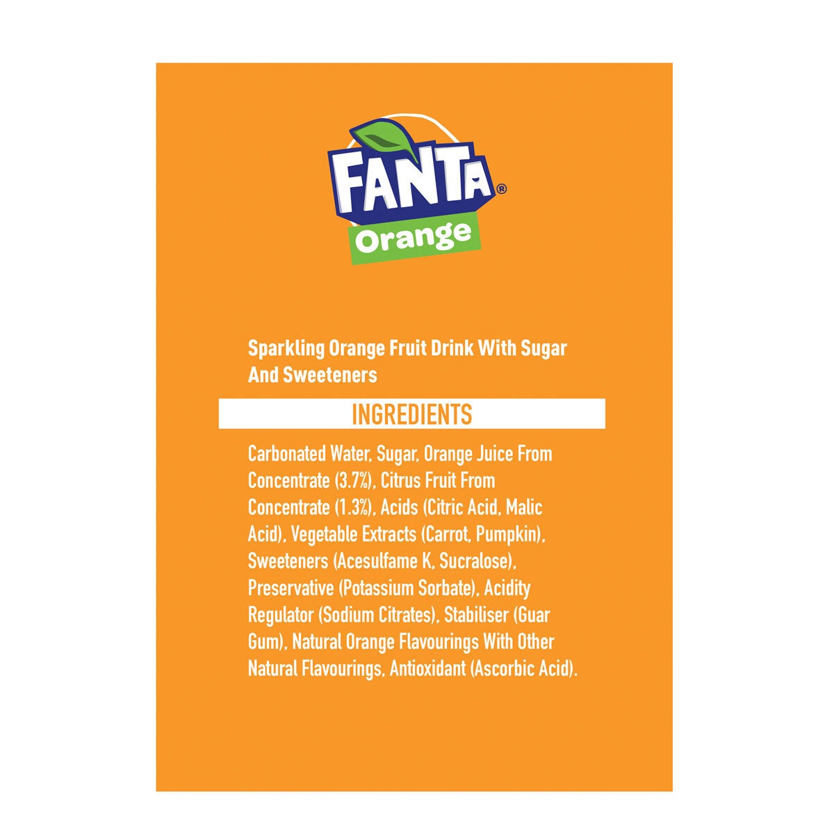 Fanta orange soda 330ml cans 24 pack, UK version