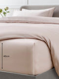 Collection Luxe blush pink fitted bed sheet - British product