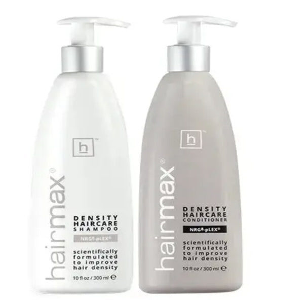 HairMax Density shampoo and conditioner duo, imported from the UK