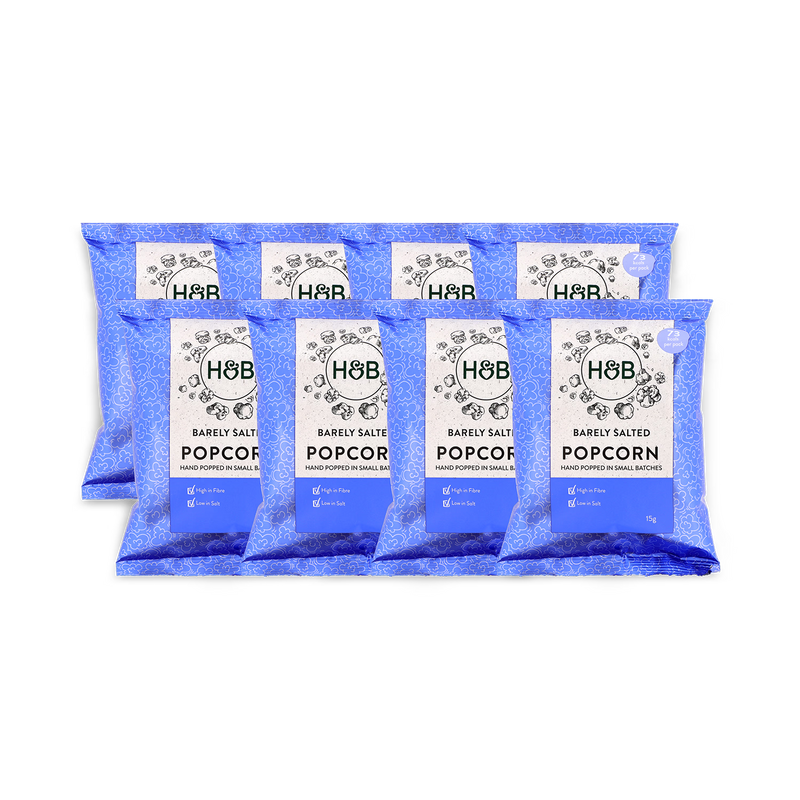 Holland & Barrett Barely Salted Popcorn 8 x 15g packs, UK version