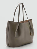 Mango Khaki Green Large Structured Tote Bag