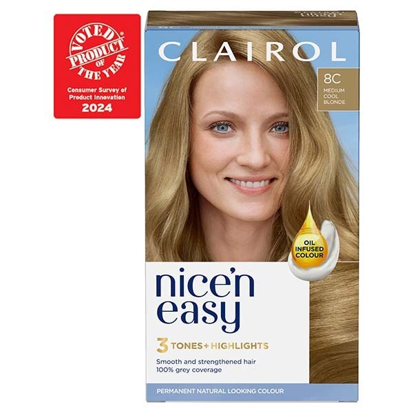 Clairol Nice'n Easy Hair Dye SB1 Ultra Light Beach Blonde GOODS Superdrug 8C Medium Cool Blonde  