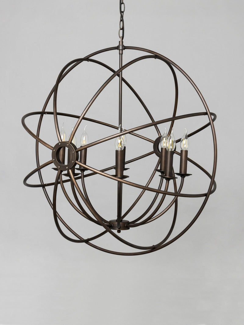 Plafonnier orb BHS Bronze Capri 8 lumières, version UK