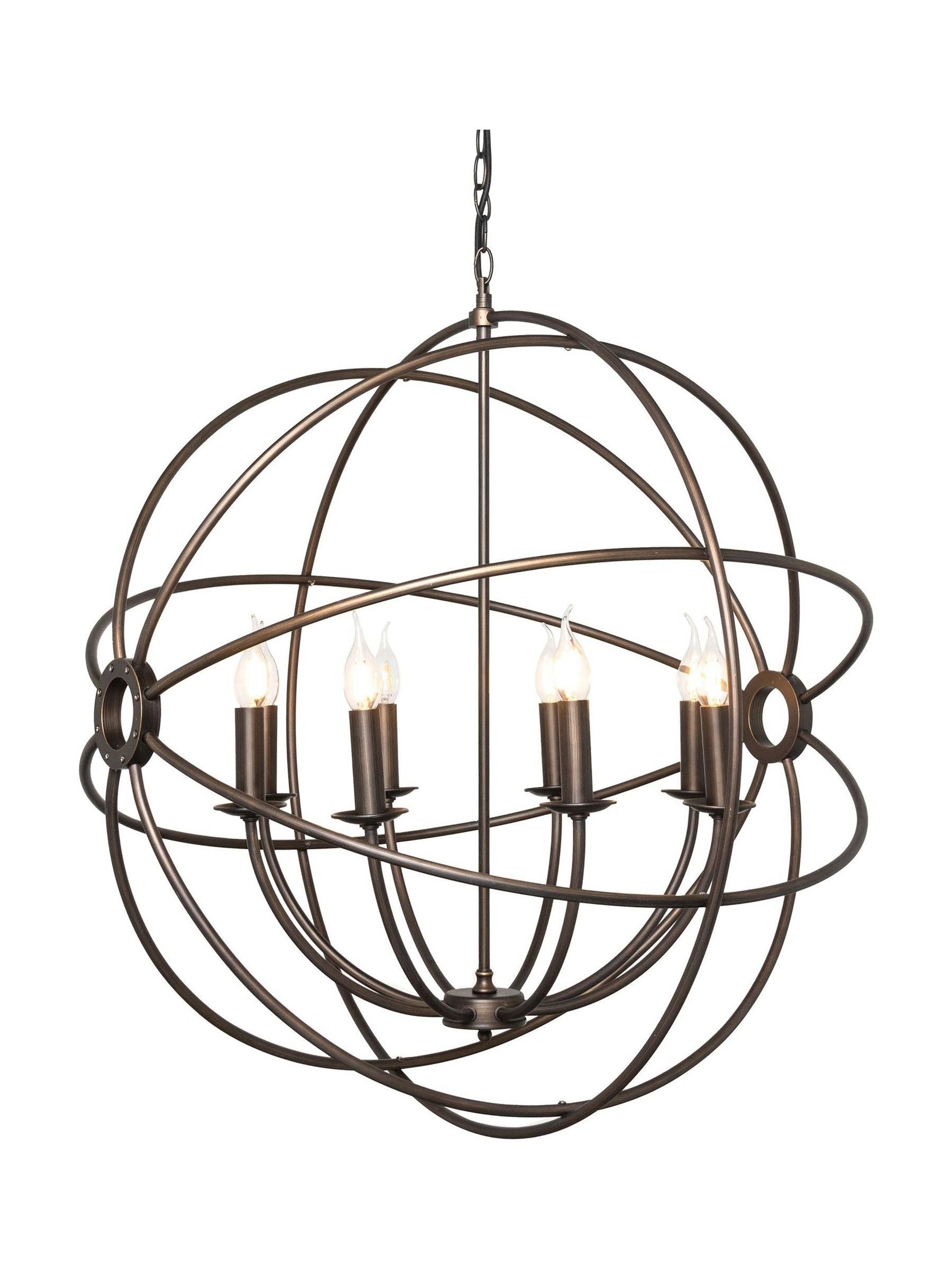 Plafonnier orb BHS Bronze Capri 8 lumières, version UK