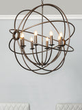 Plafonnier orb BHS Bronze Capri 8 lumières, version UK