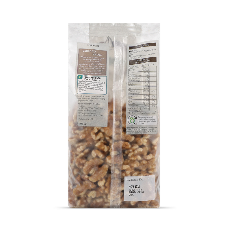 Holland & Barrett walnut halves 400g - British product