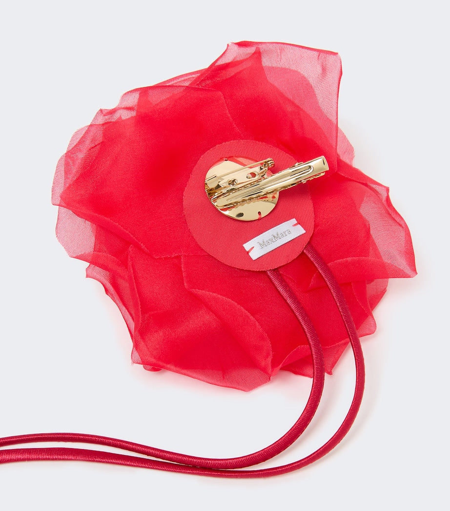 Max Mara silk flower hair clip, UK version
