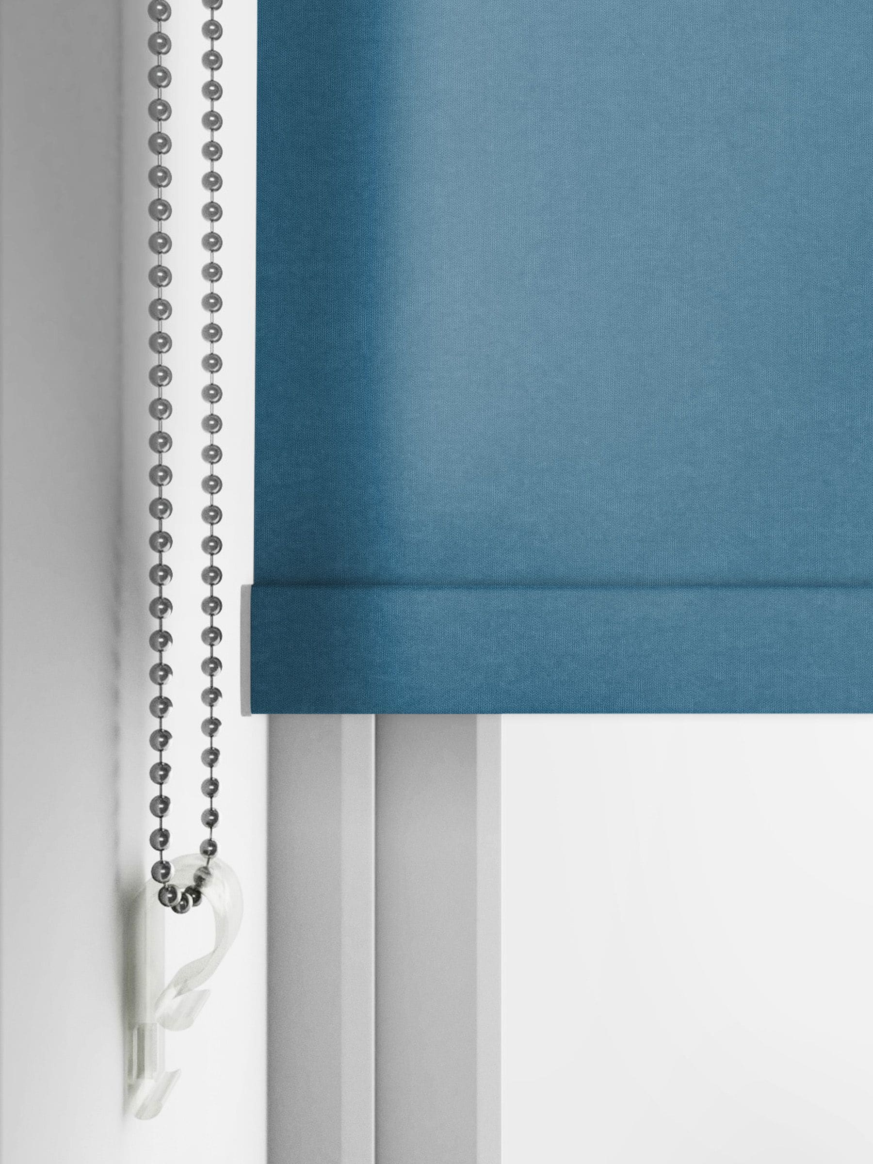 Next Peacock Blue made to measure roller blind, UK version