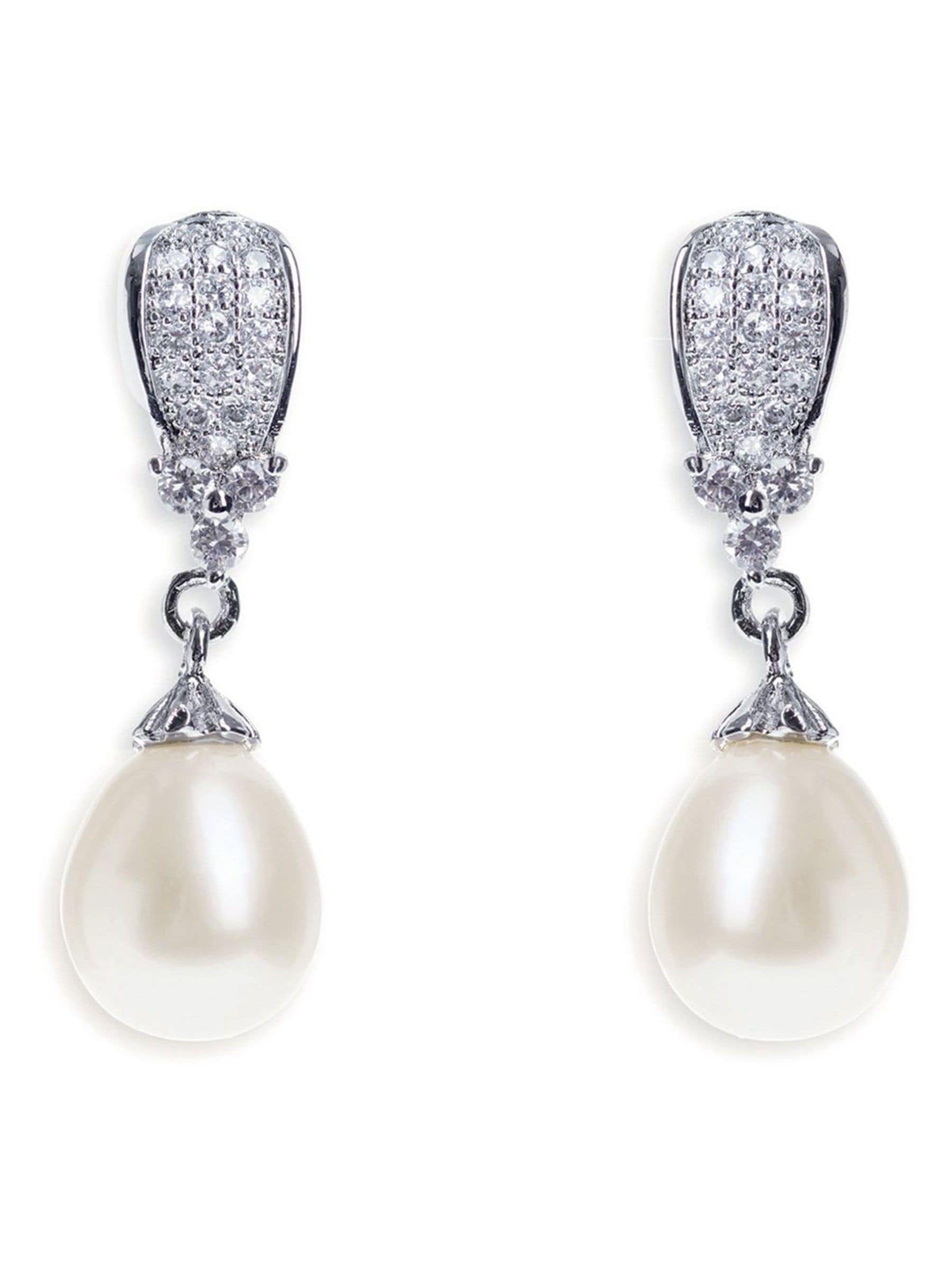Ivory & Co Serrano pearl drop earrings 2.5cm, UK version