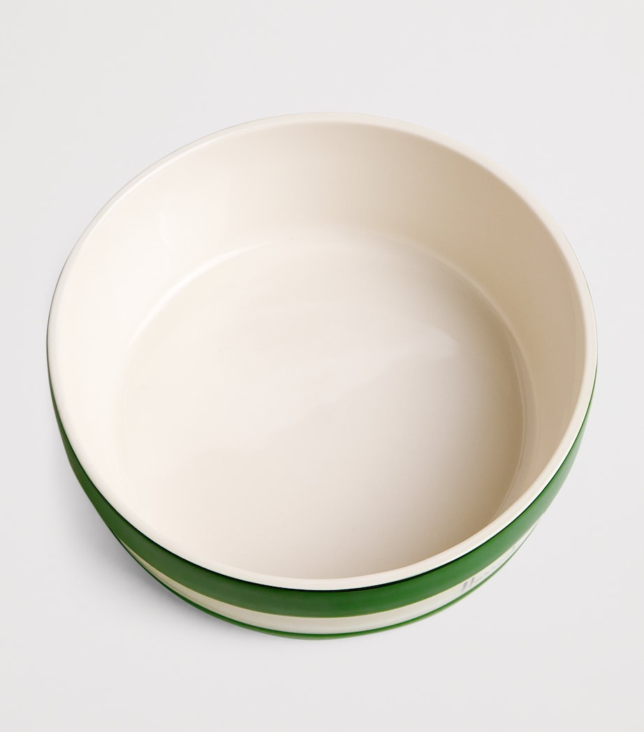 Harrods ceramic Cornish stripe pet bowl 20cm - British product