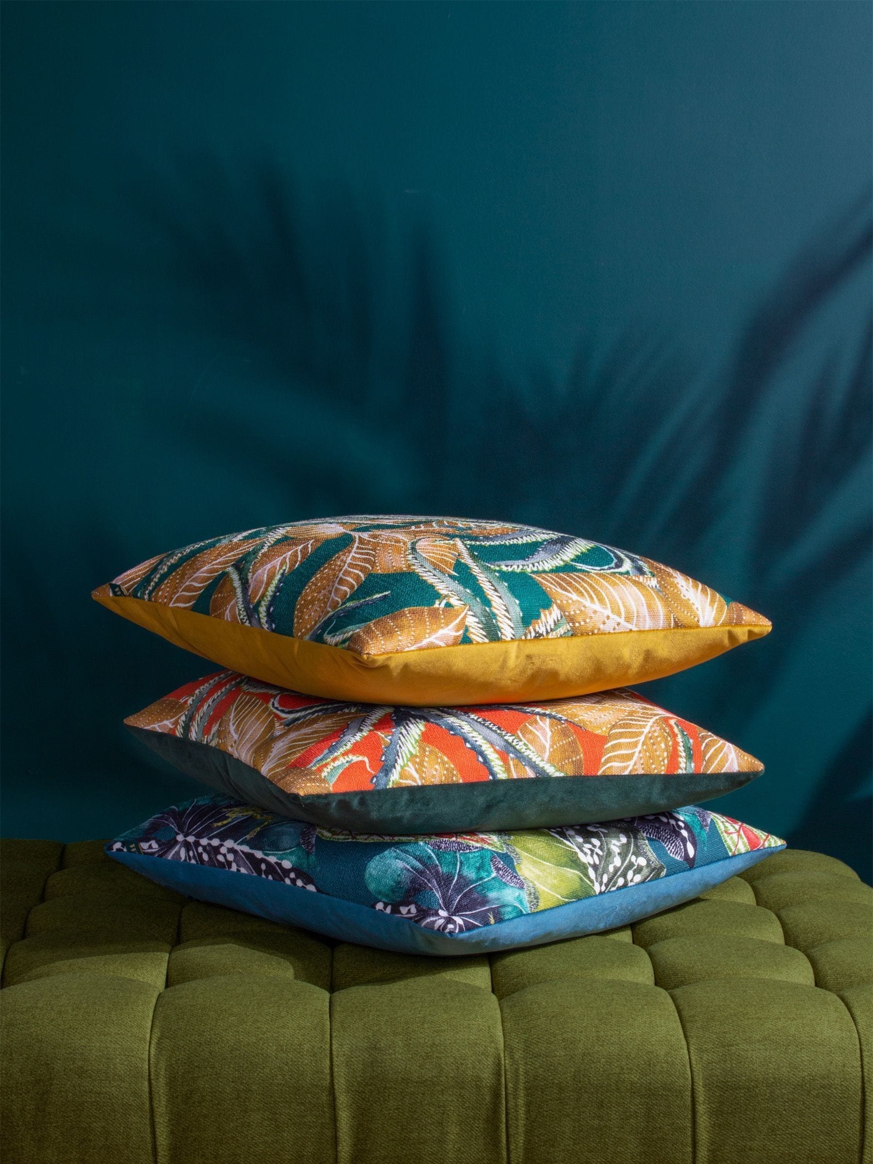 Wylder Green Emerald Jahi Tropical Cushion 43cm, UK version