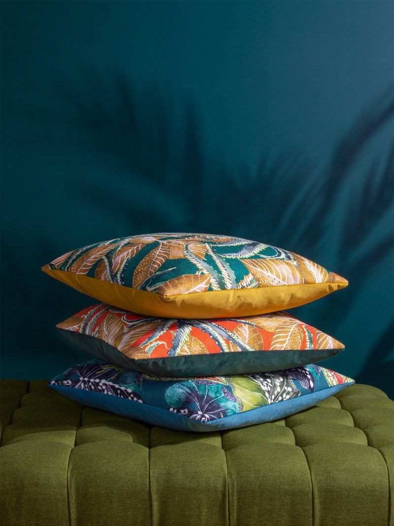 Wylder Green Emerald Jahi Tropical Cushion 43cm, UK version