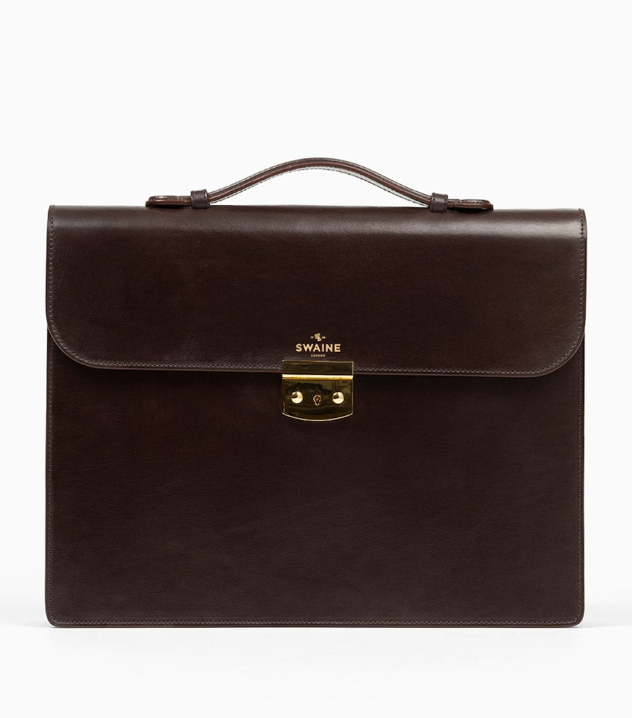 Swaine Leather Mayfair briefcase, imported from the UK