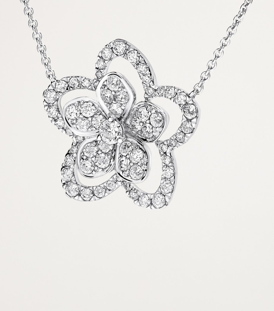 Graff Wild Flower white gold diamond necklace, imported from the UK
