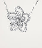 Graff Wild Flower white gold diamond necklace, imported from the UK