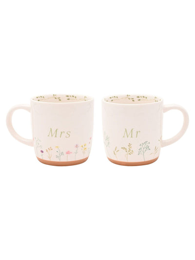 Next Widdop Mr & Mrs White Ceramic Mugs (Set of 2)- Buy online at McGrocer