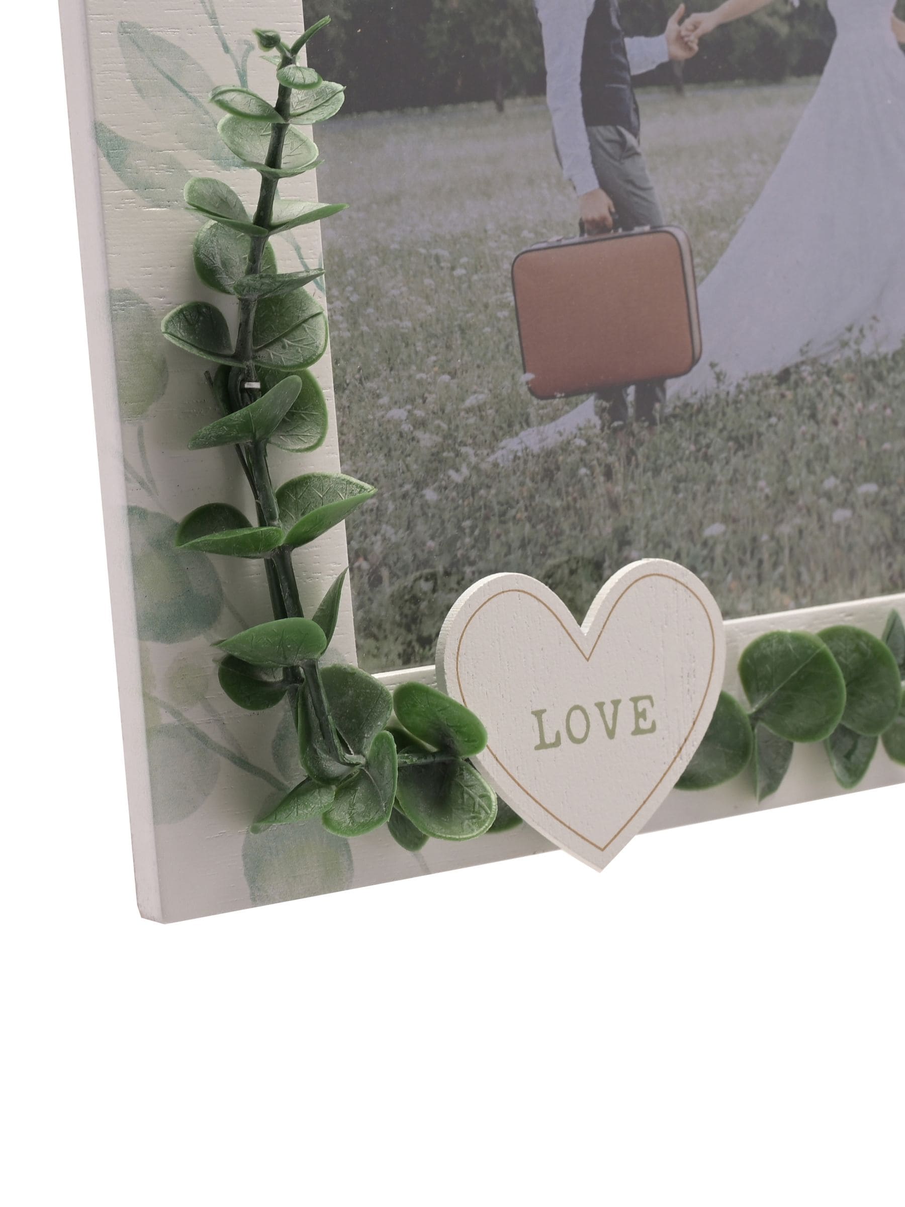 Widdop white photo frame with leaves 8x10 - British product