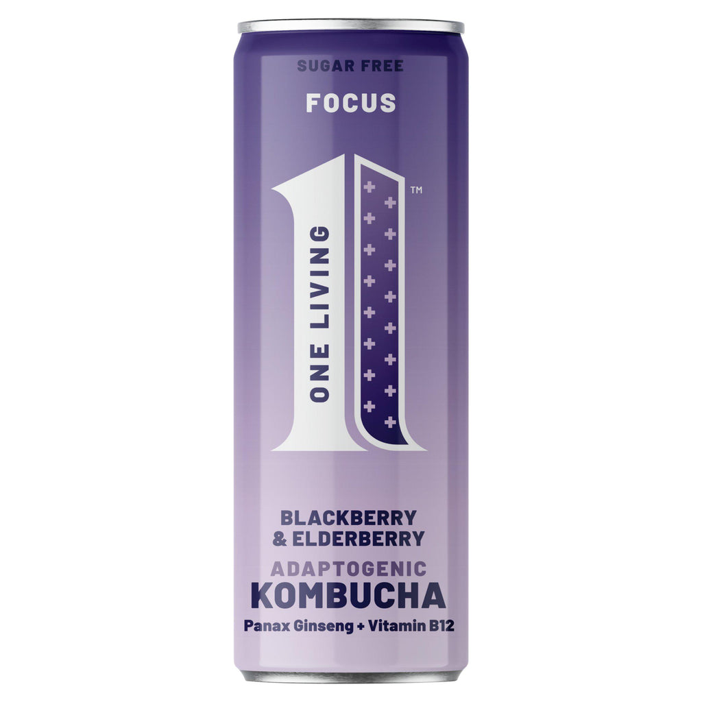 One Living Focus Blackberry & Elderberry Adaptogenic Kombucha 250ml