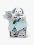 Babyblooms Babygeschenkset blauer Hase mit 24 cm Stofftier - Britisches Produkt