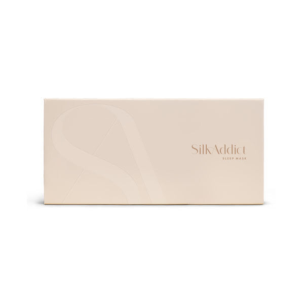 Silk Addict mulberry silk sleep mask caramel, UK version
