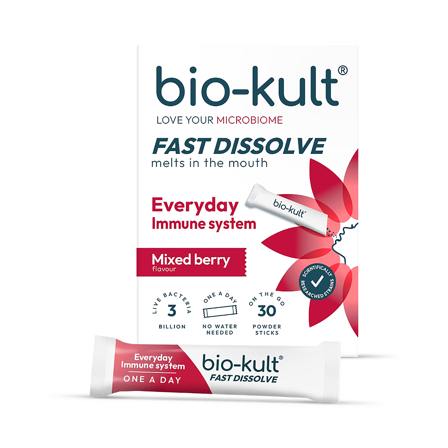 Bio-Kult probiotic powder sticks mixed berry 30 sachets - British product
