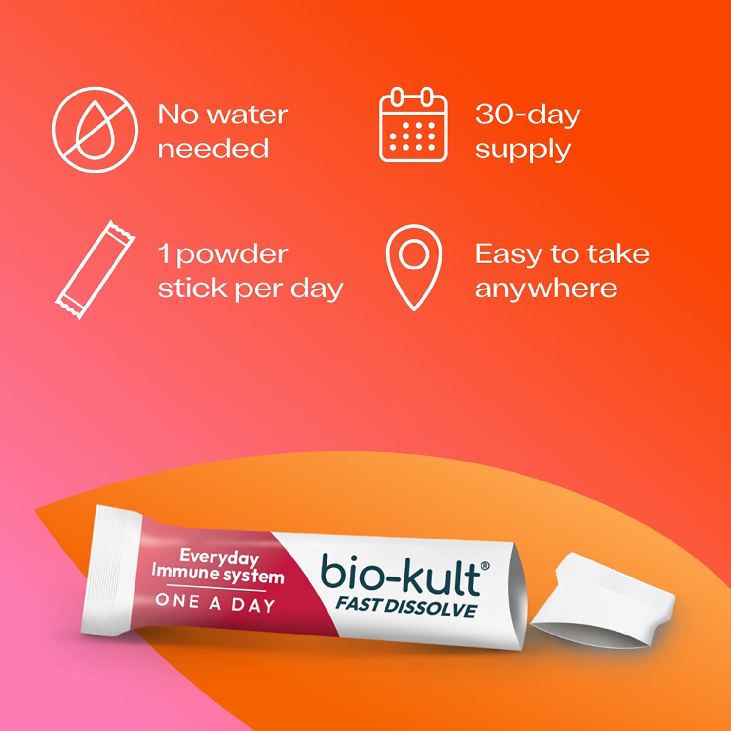 Bio-Kult probiotic powder sticks mixed berry 30 sachets - British product