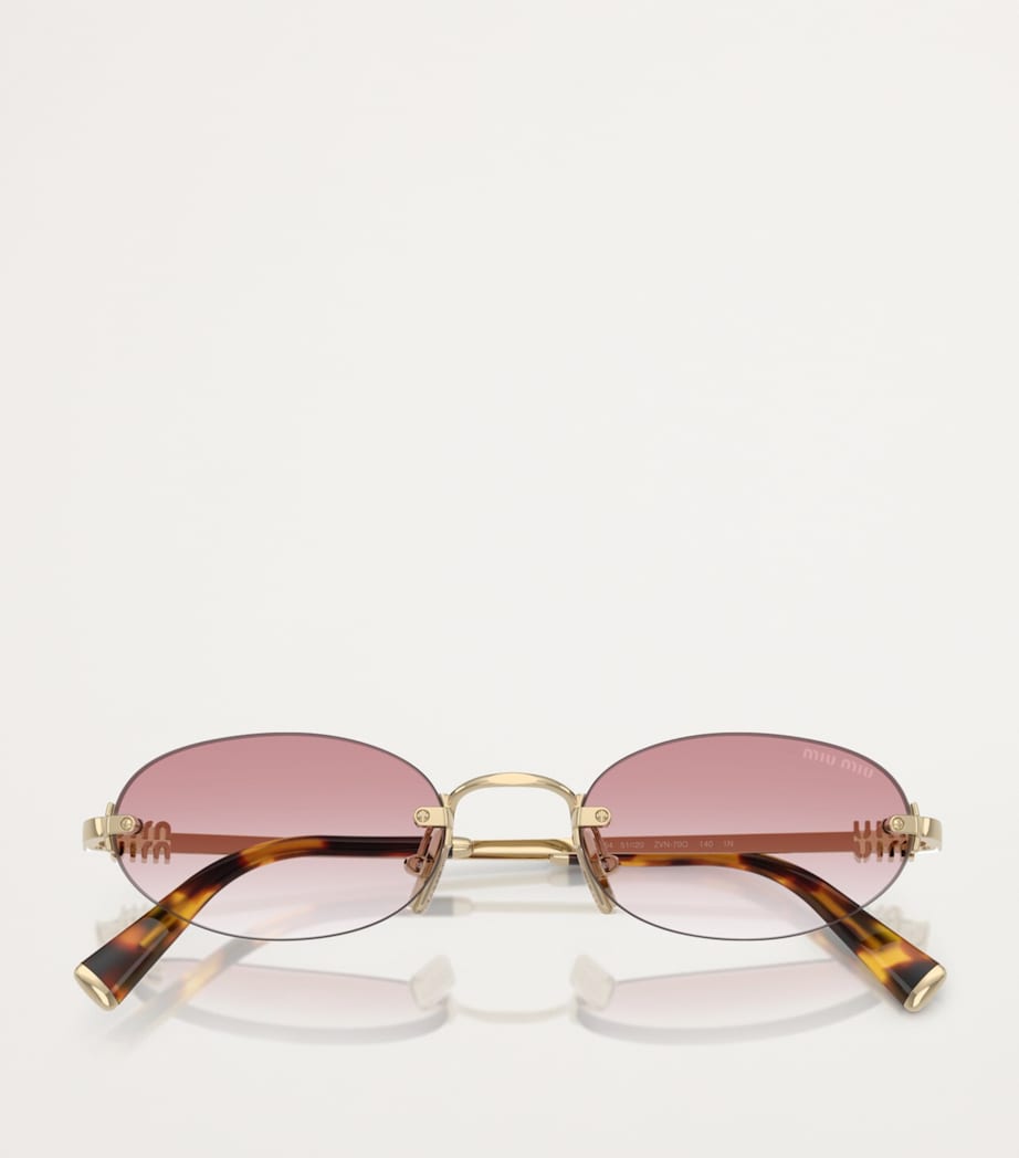 Miu Miu metal oval sunglasses, imported from the UK