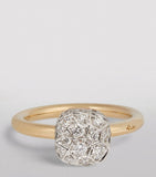 Pomellato Nudo Solitaire ring in rose and white gold diamonds - British product