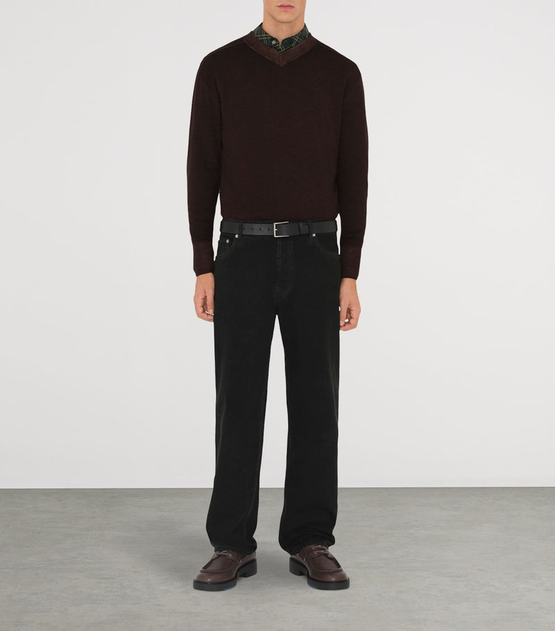 Burberry check-embossed calf leather belt - British product