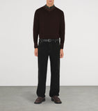 Burberry check-embossed calf leather belt - British product