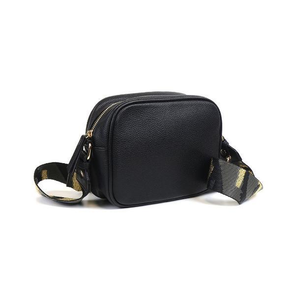 POM vegan leather camera shoulder bag black, imported from the UK