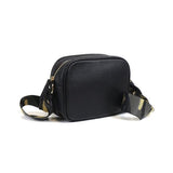 POM vegan leather camera shoulder bag black, imported from the UK