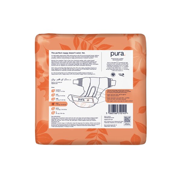 Pura Premium Eco Baby Nappies, Size 4 (7-18kg) 29 Nappies GOODS Superdrug   