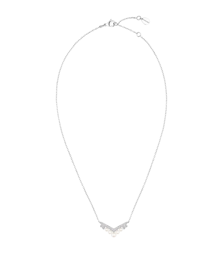 Chaumet pendant necklace diamond and pearl, imported from the UK