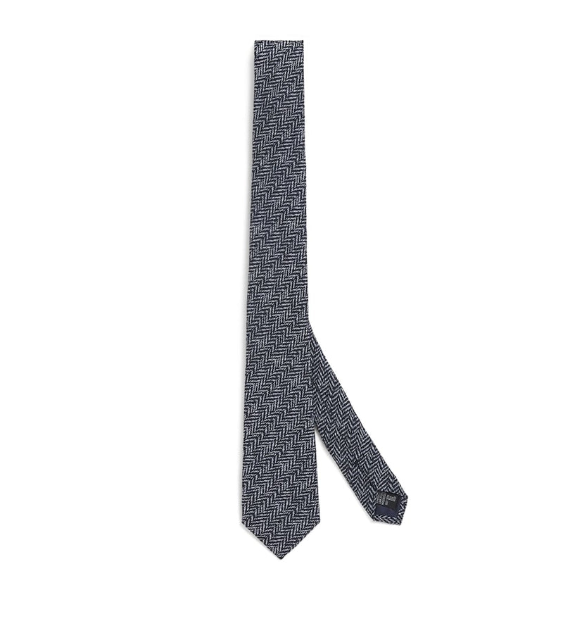 Giorgio Armani silk chevron tie - British product