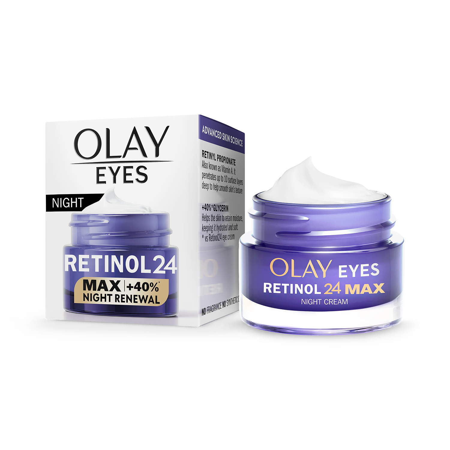 Olay Retinol24 MAX Night eye cream 15ml - British product