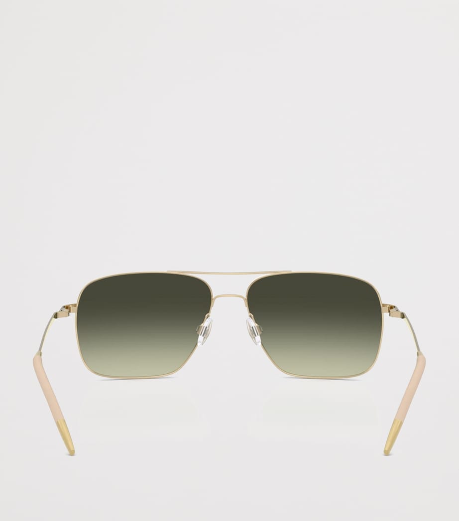 Oliver Peoples Clifton rechteckige Sonnenbrille, britische Version